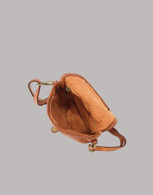 Brown leather backpack 