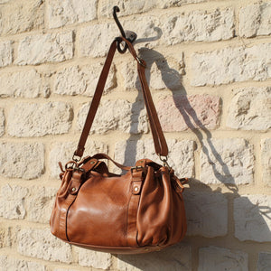Brown leather bag