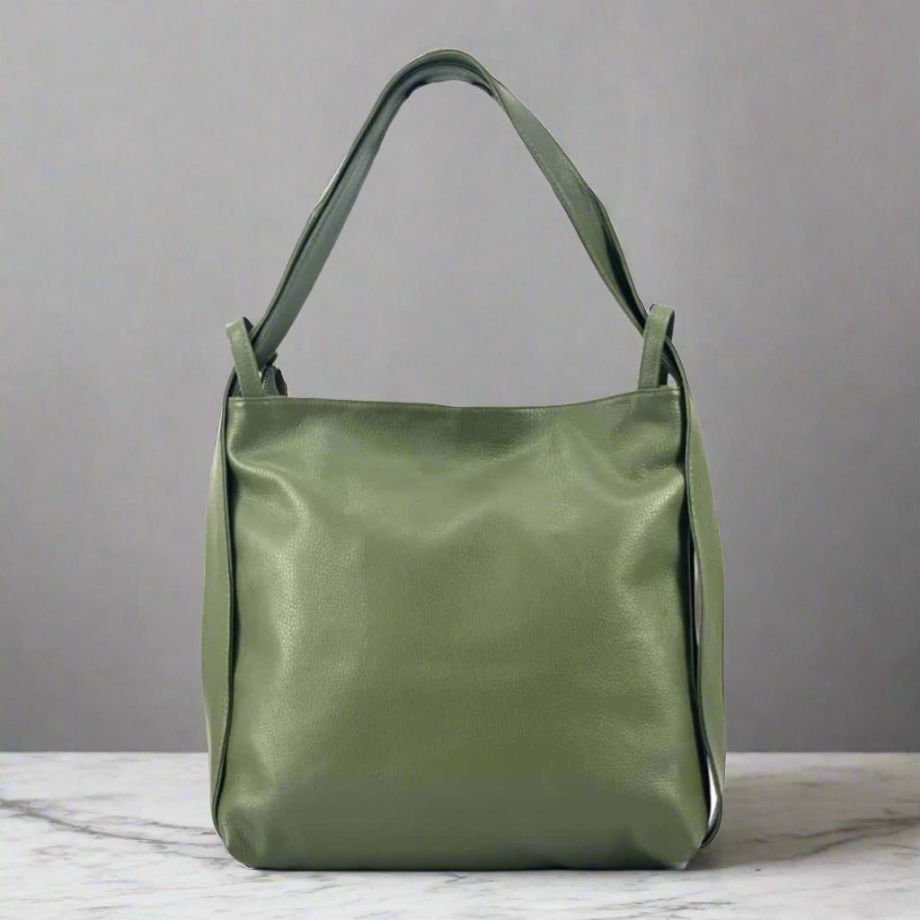 Convertible Double Handle Hobo Bag / Backpack