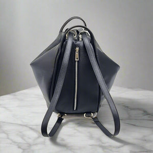 Convertible Organiser Leather Backpack / Hobo