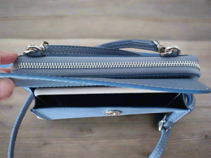 Leather Phone and Passport Holder Crossbody