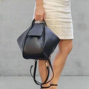 Convertible Organiser Leather Backpack / Hobo