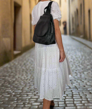 CLEARANCE Multi-pocket Backpack With Front Flap Closure - Med Size