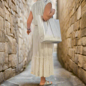 The Silver Ena Leather Tote