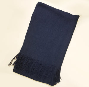 CLEARANCE One Left - Alpaca Wrap in Navy Blue or Gray
