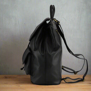 CLEARANCE One Left - Soft Leather Backpack With Pockets