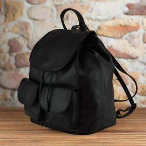 CLEARANCE One Left - Soft Leather Backpack With Pockets