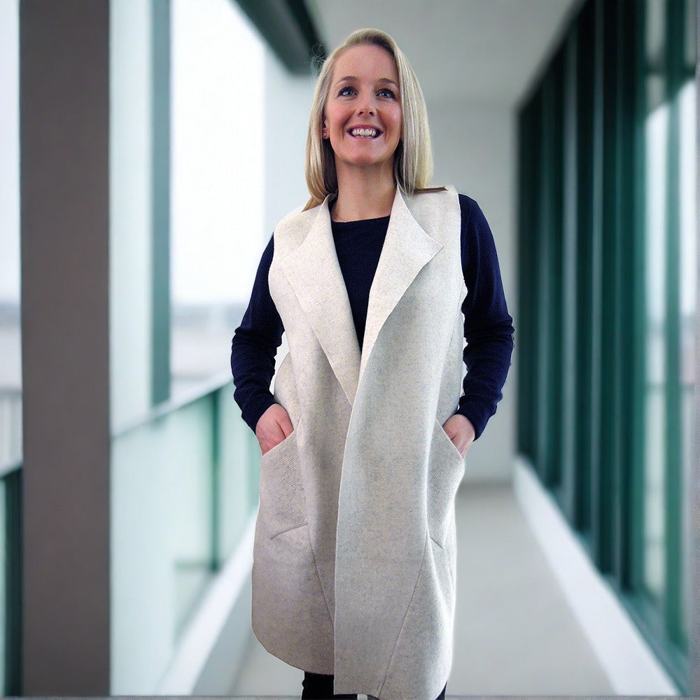 Wool sleeveless jacket sale