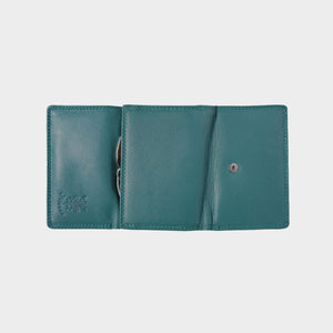 Snap Closure Leather Wallet - Medium