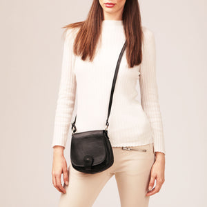 CLEARANCE One Left - Small Leather Saddle Bag