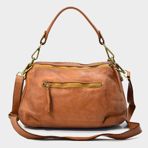 CLEARANCE One Left - Double Compartment Woven Leather Crossbody